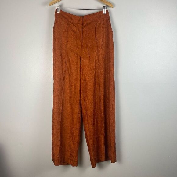 House Of Harlow 1960  Burnt Orange Wide leg Trouser Pant - Picture 1 of 9